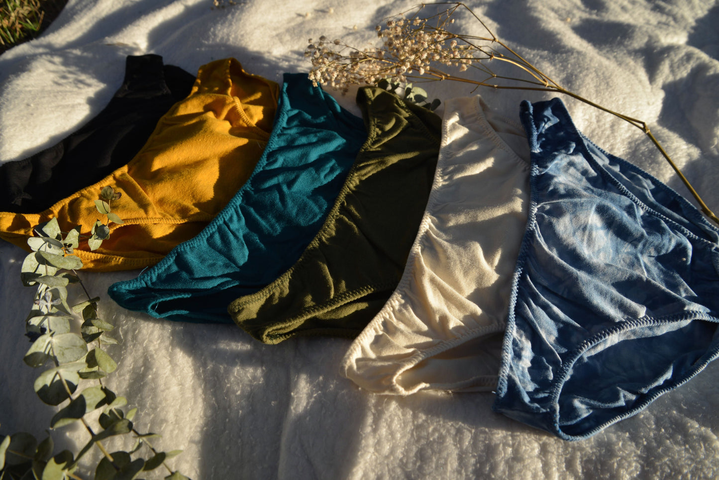 5 Pack Hemp, Organic Cotton and Bamboo Bikini Panty