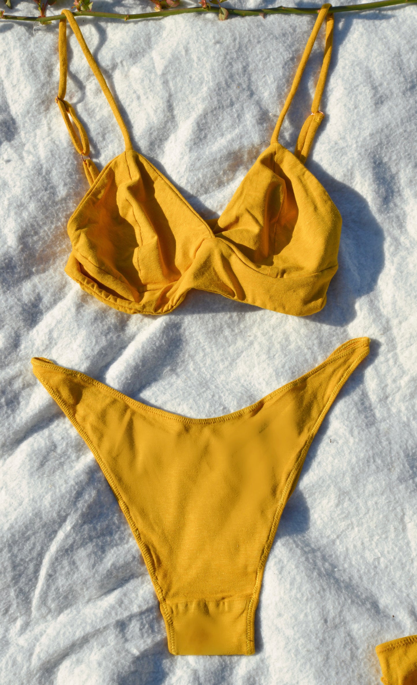 Sunshine hemp organic cotton bra+ panty set