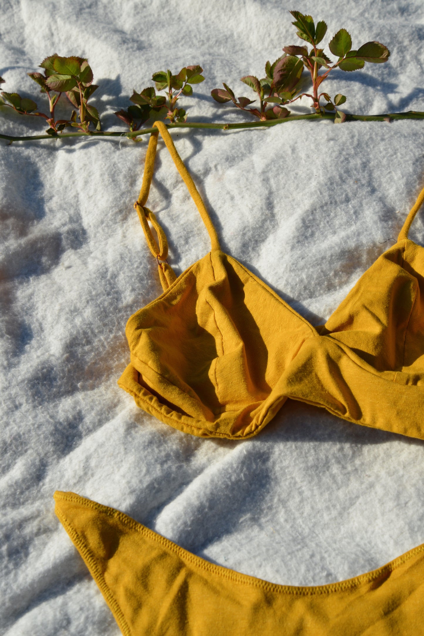 Sunshine hemp organic cotton bra+ panty set