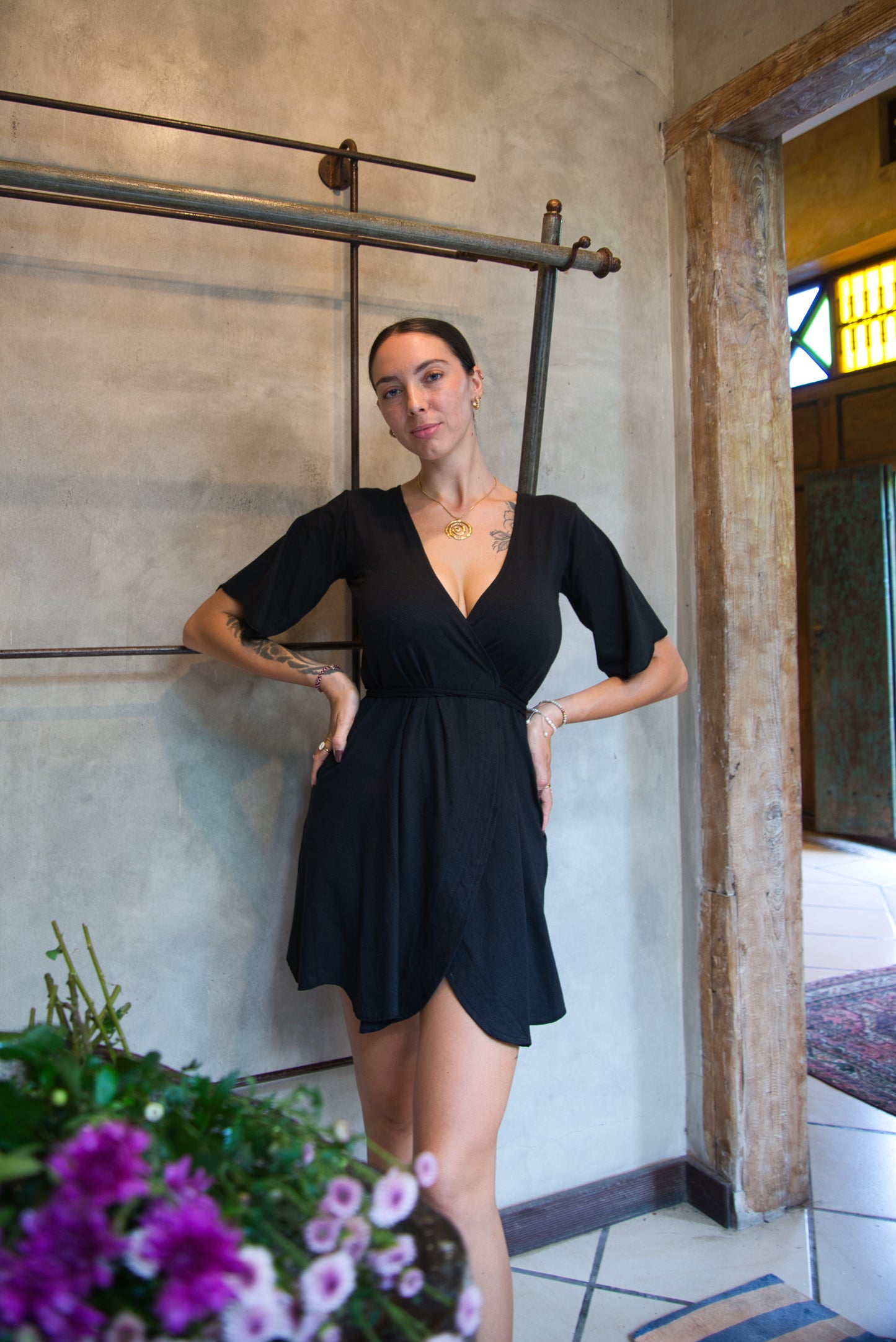 Gaia Wrap Bamboo Dress